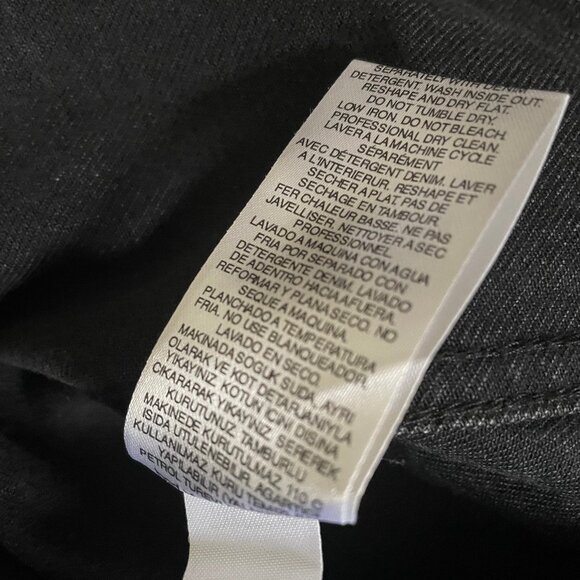 Tibi Black Denim Skirt (size 24 denim sizing) NWOT - Picture 4 of 8